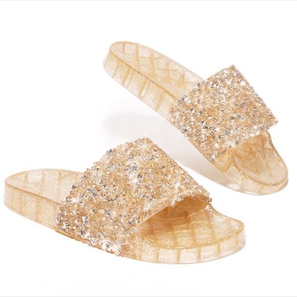 🌞SALE $12🌞GORGEOUS GOLD BLING (SANDALS) - Picture 3 of 4